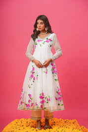 Shagun White Hand Painted