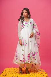 Shagun White Hand Painted