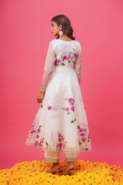 Shagun White Hand Painted