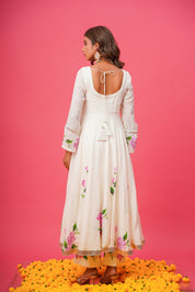 White Rose Handpainted Suit Set