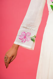 White Rose Handpainted Suit Set