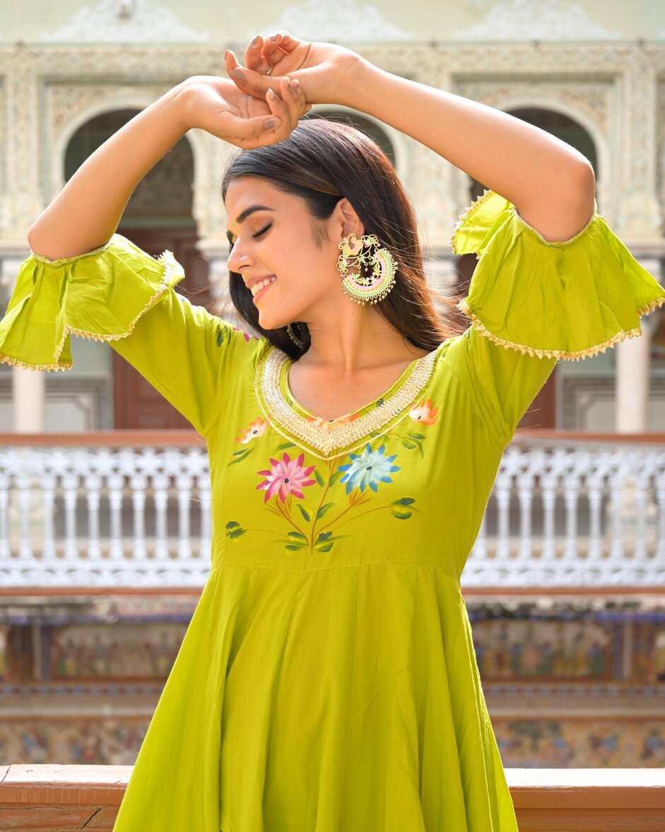 Yellow Green Suit Set