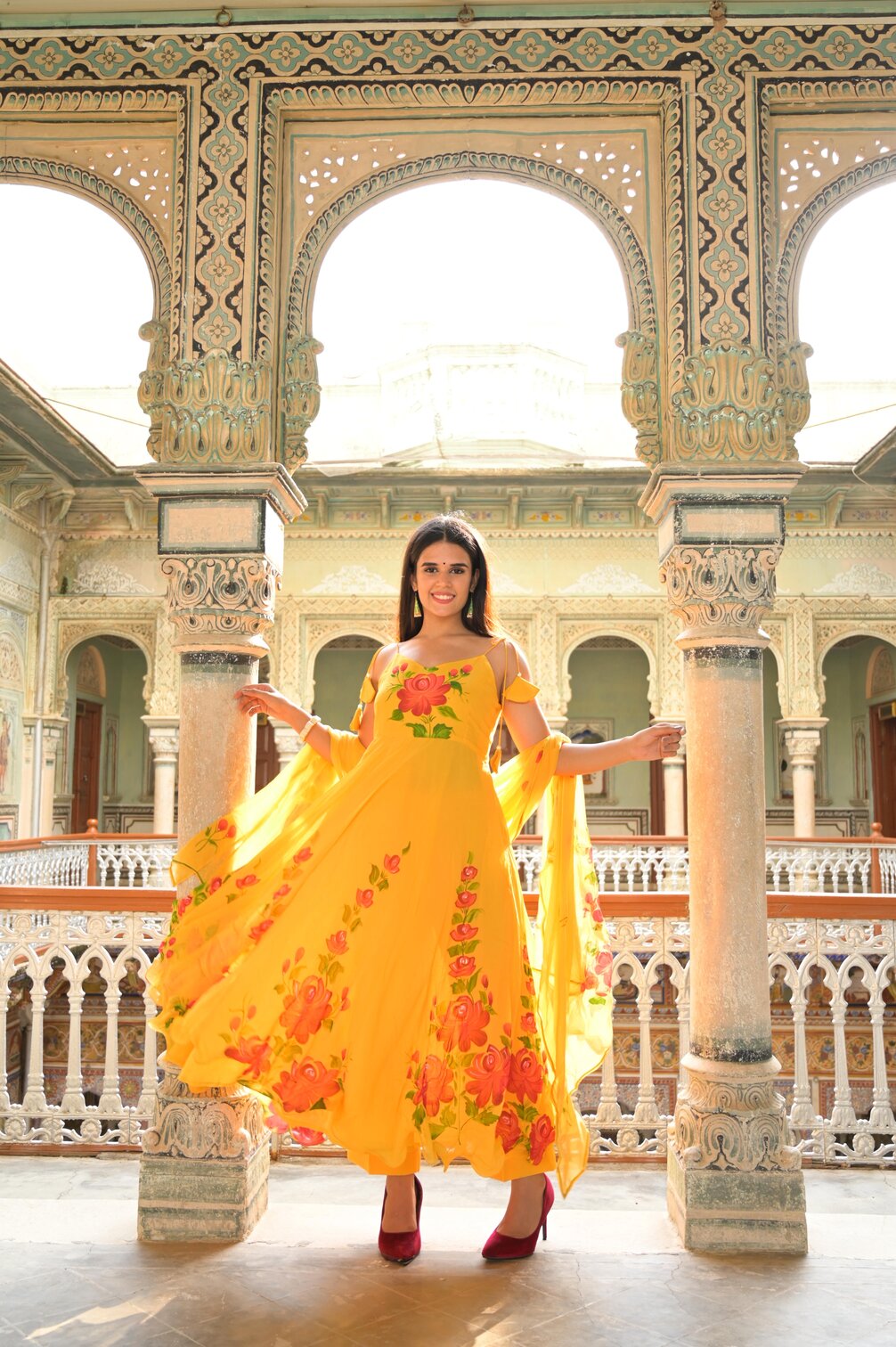 Yellow Georgette Suit Set