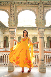 Yellow Georgette Suit Set