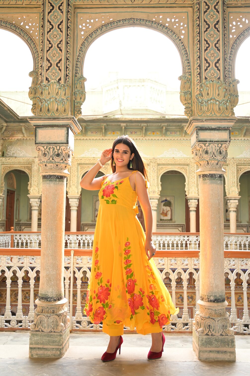 Yellow Georgette Suit Set