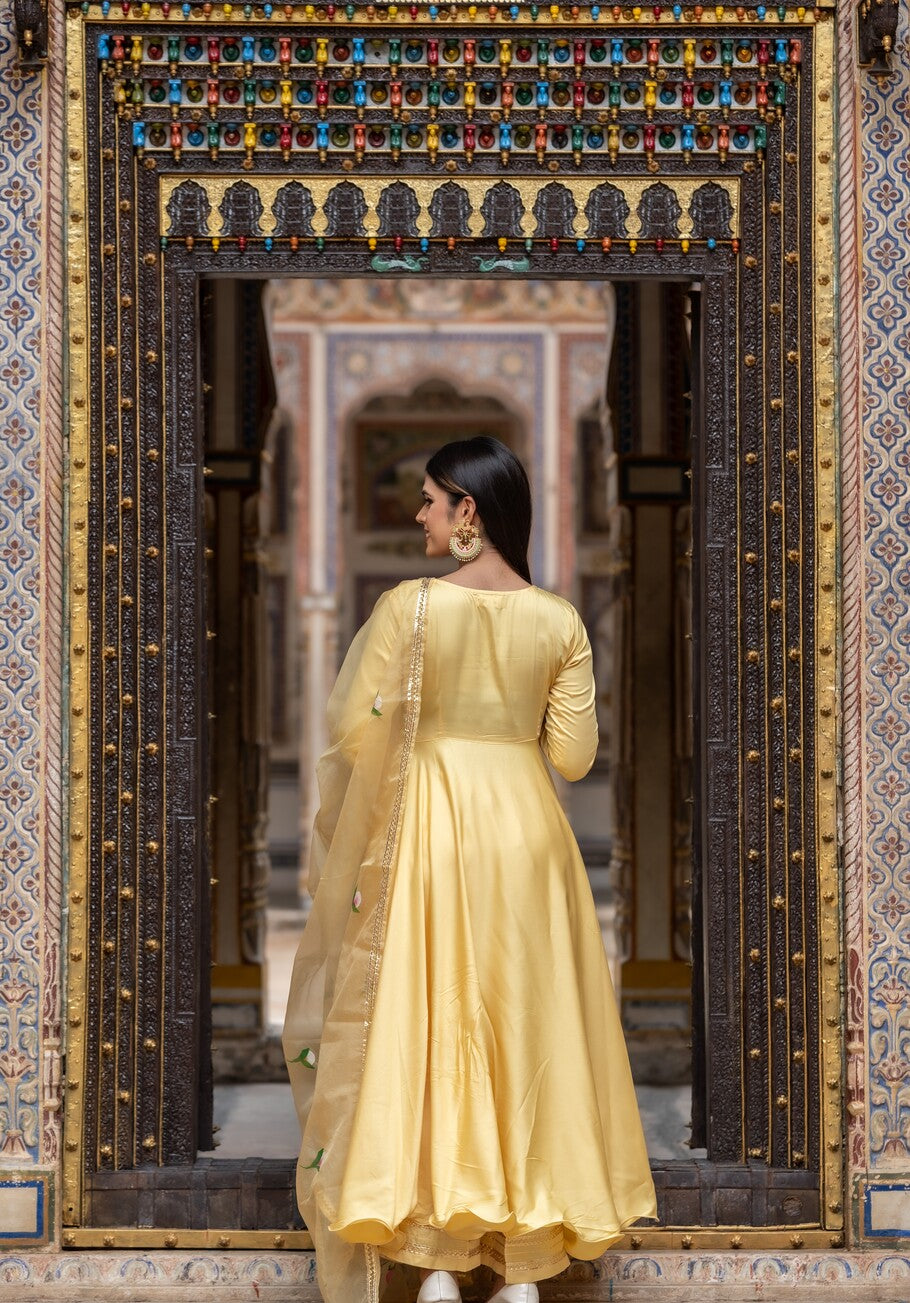 Yellow Modal Gota Suit Set