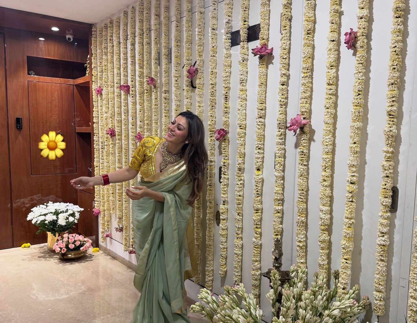 Hansika Yellow  Pure Satin Aangi