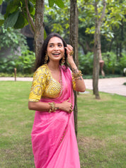 Mohini Pink Organza Saree