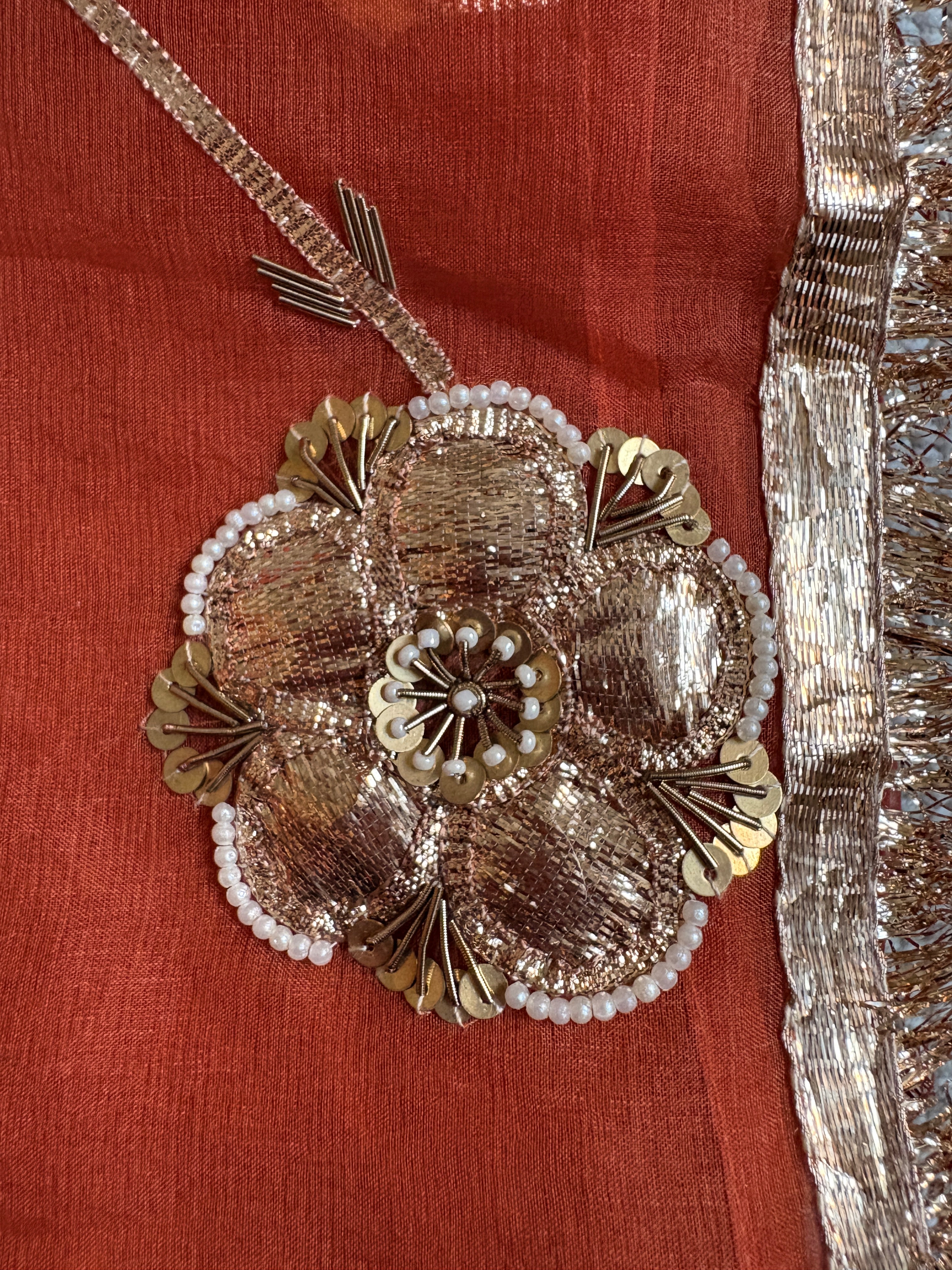 Chameli Pure Organza Gota Jaal Saree