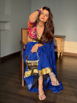 Gulabi Bandhej Matasya Saree Set