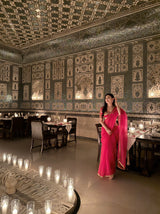 Kalyani Pink Aangi Saree Set