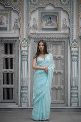 Adhira Blue Tari Saree