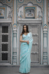 Adhira Blue Tari Saree