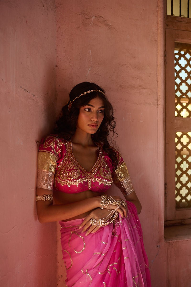 ALBELI Aangi Saree Set - House of Baisa