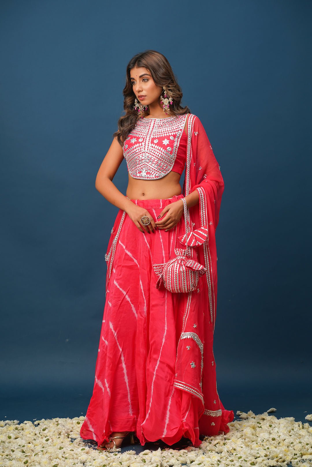 Blush Pink khara Gota Lehenga Set - House of Baisa
