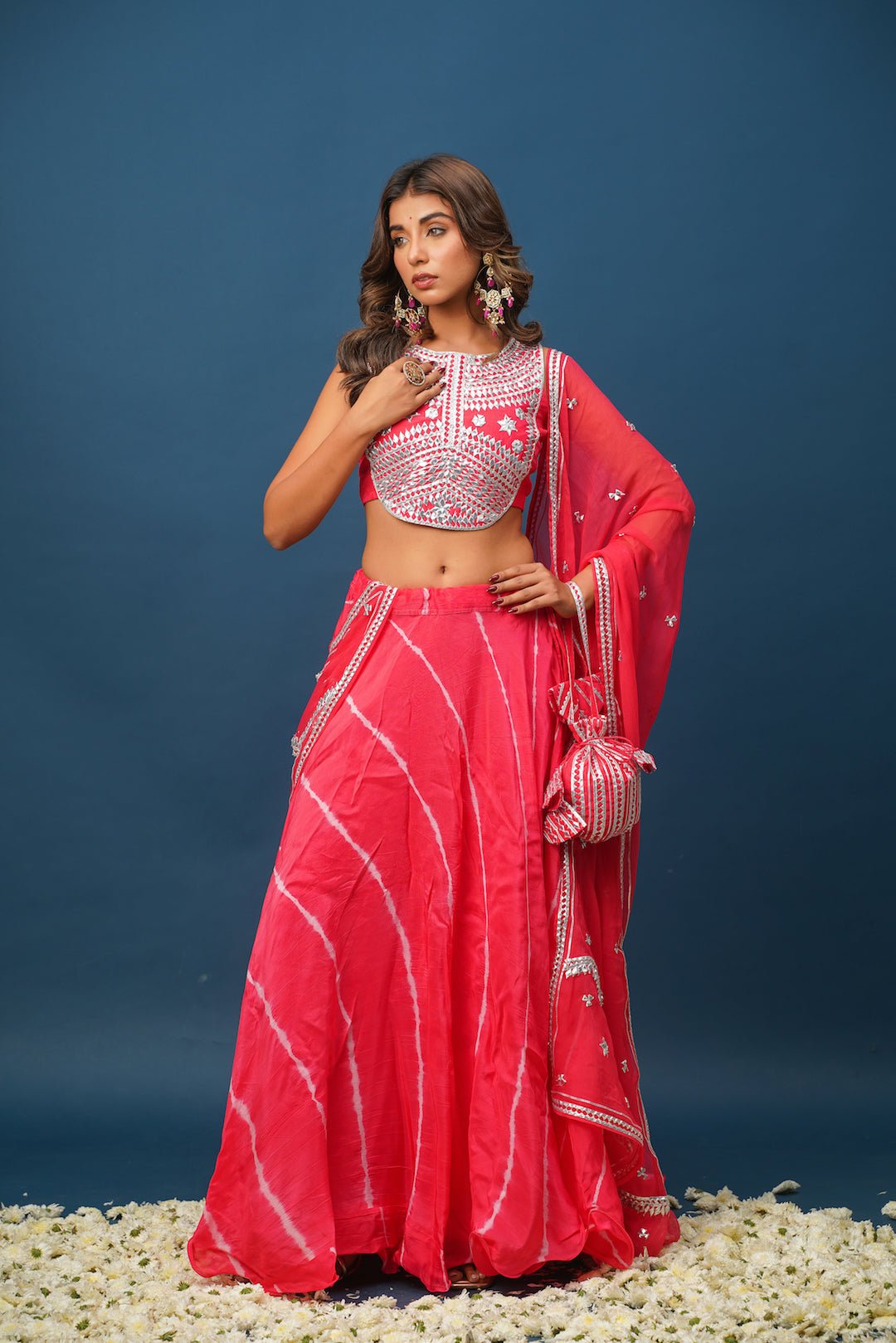 Blush Pink khara Gota Lehenga Set - House of Baisa