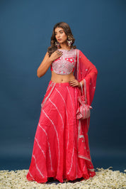 Blush Pink khara Gota Lehenga Set - House of Baisa