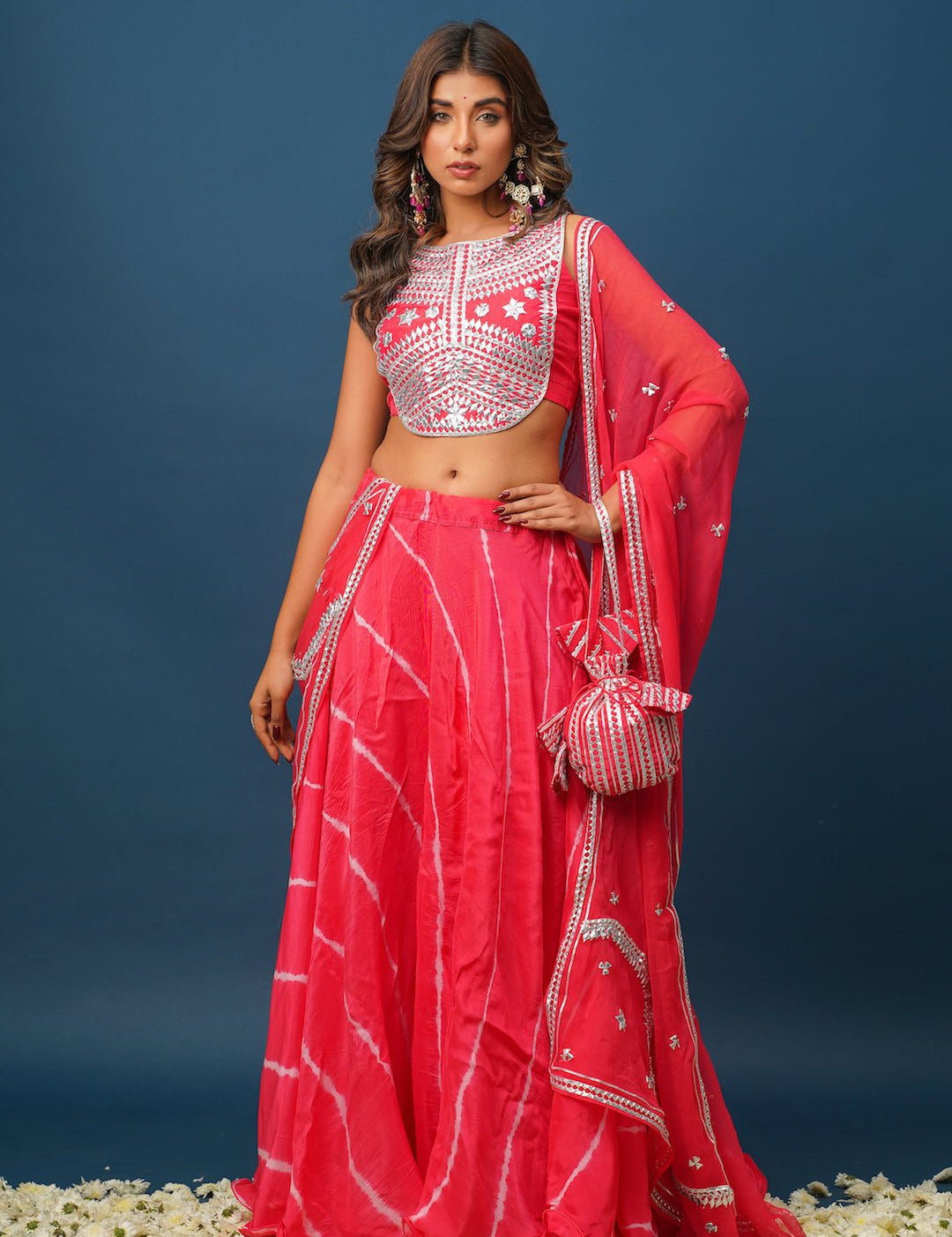 Blush Pink khara Gota Lehenga Set - House of Baisa