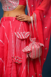 Blush Pink khara Gota Lehenga Set - House of Baisa