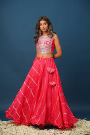 Blush Pink khara Gota Lehenga Set - House of Baisa