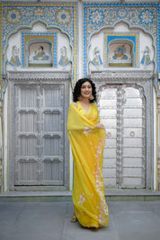 Charu Yellow Tari Saree - House of Baisa