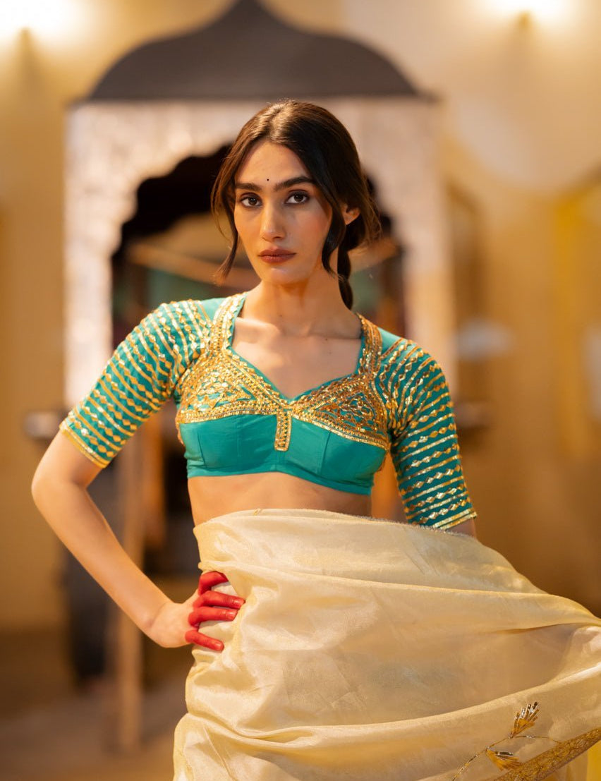 Firoji Aangi Blouse - House of Baisa