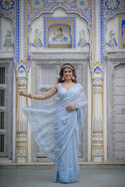Gahna Blue Tari Saree - House of Baisa
