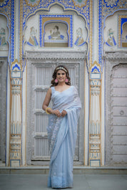 Gahna Blue Tari Saree - House of Baisa