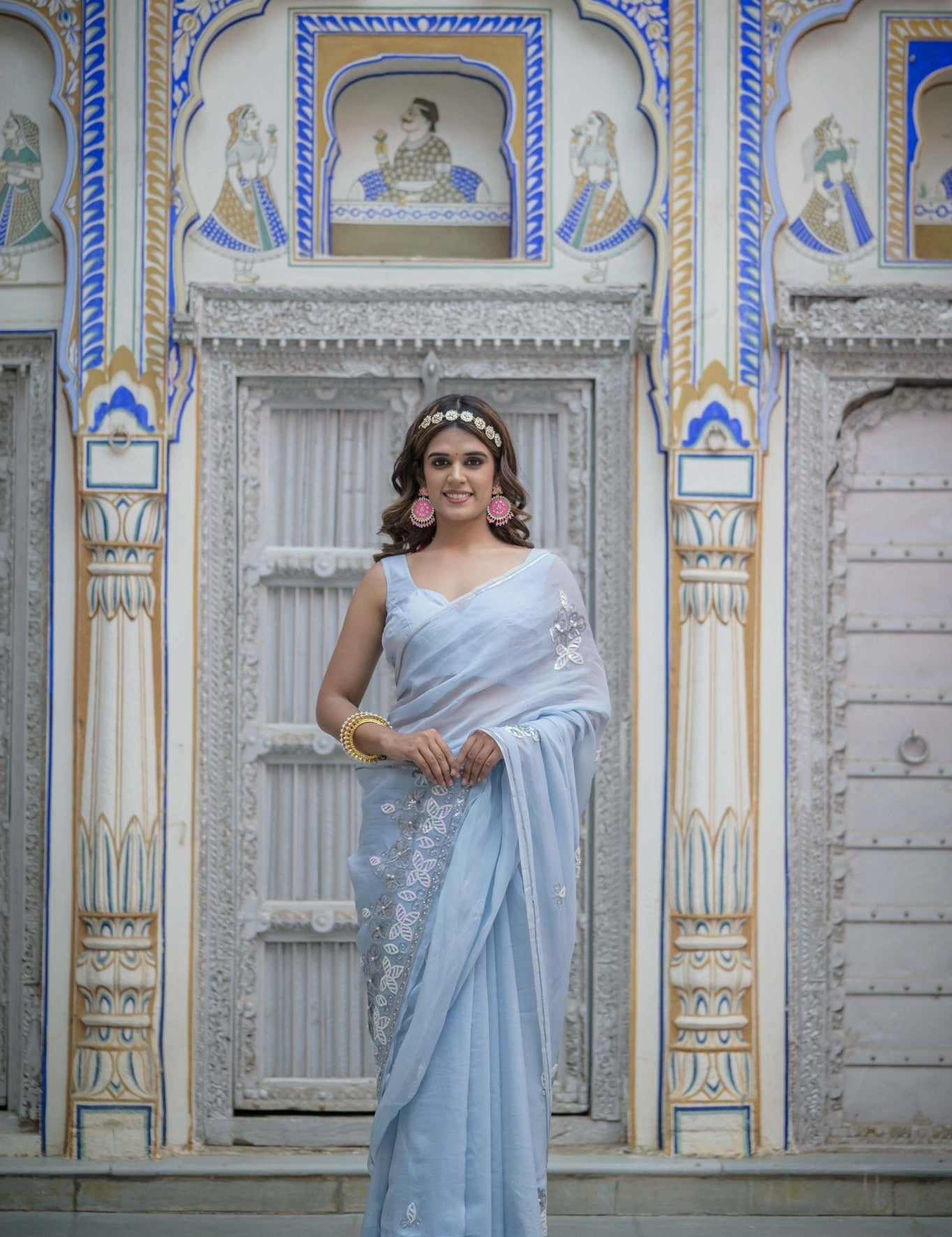Gahna Blue Tari Saree - House of Baisa