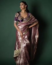 Kalindi Purple Aangi Saree Set - House of Baisa