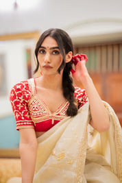 Laal Aangi Blouse - House of Baisa
