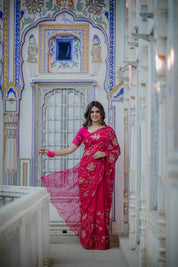 Maharani Pink Tari Saree - House of Baisa