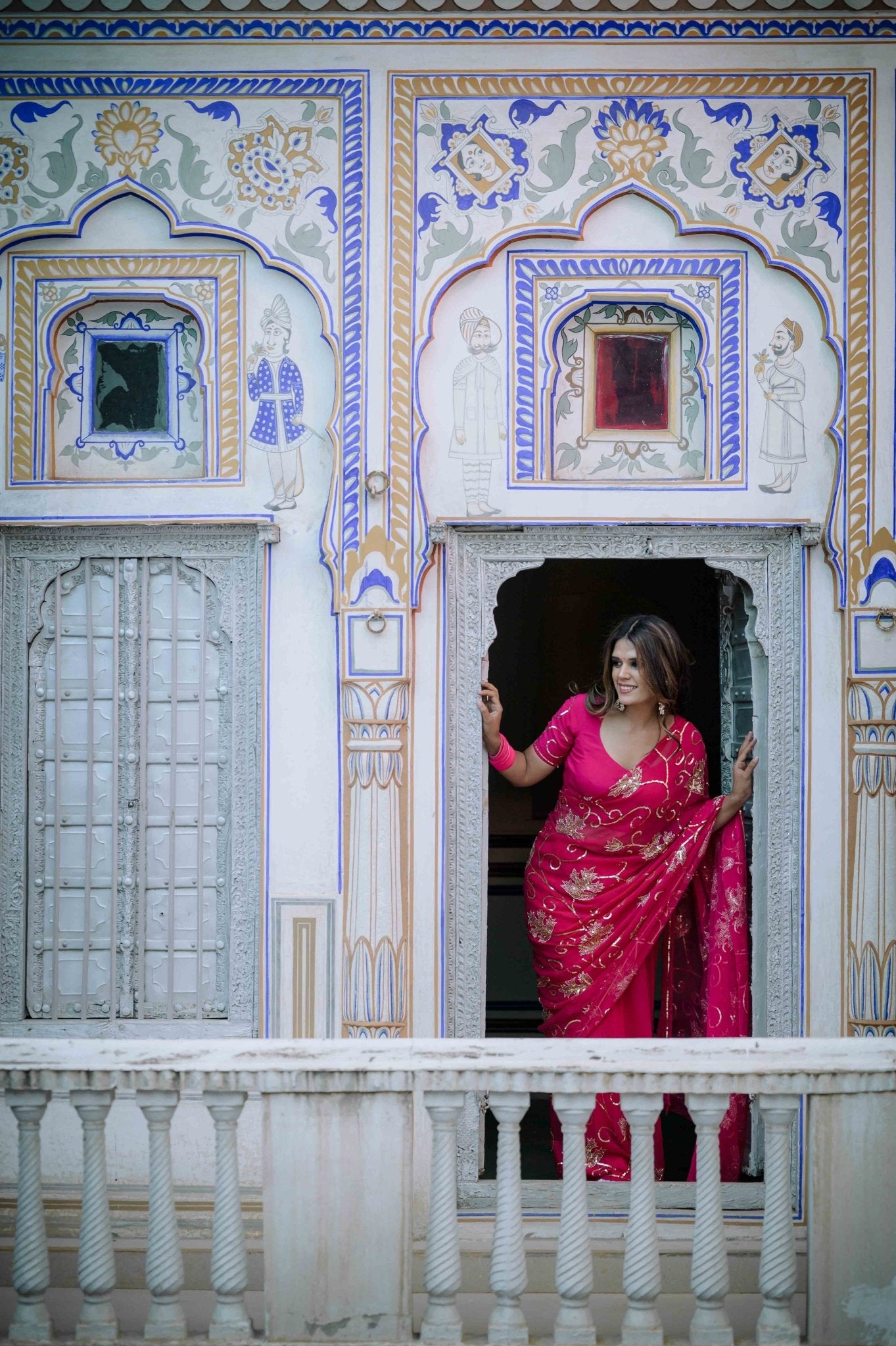 Maharani Pink Tari Saree - House of Baisa