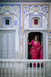 Maharani Pink Tari Saree - House of Baisa