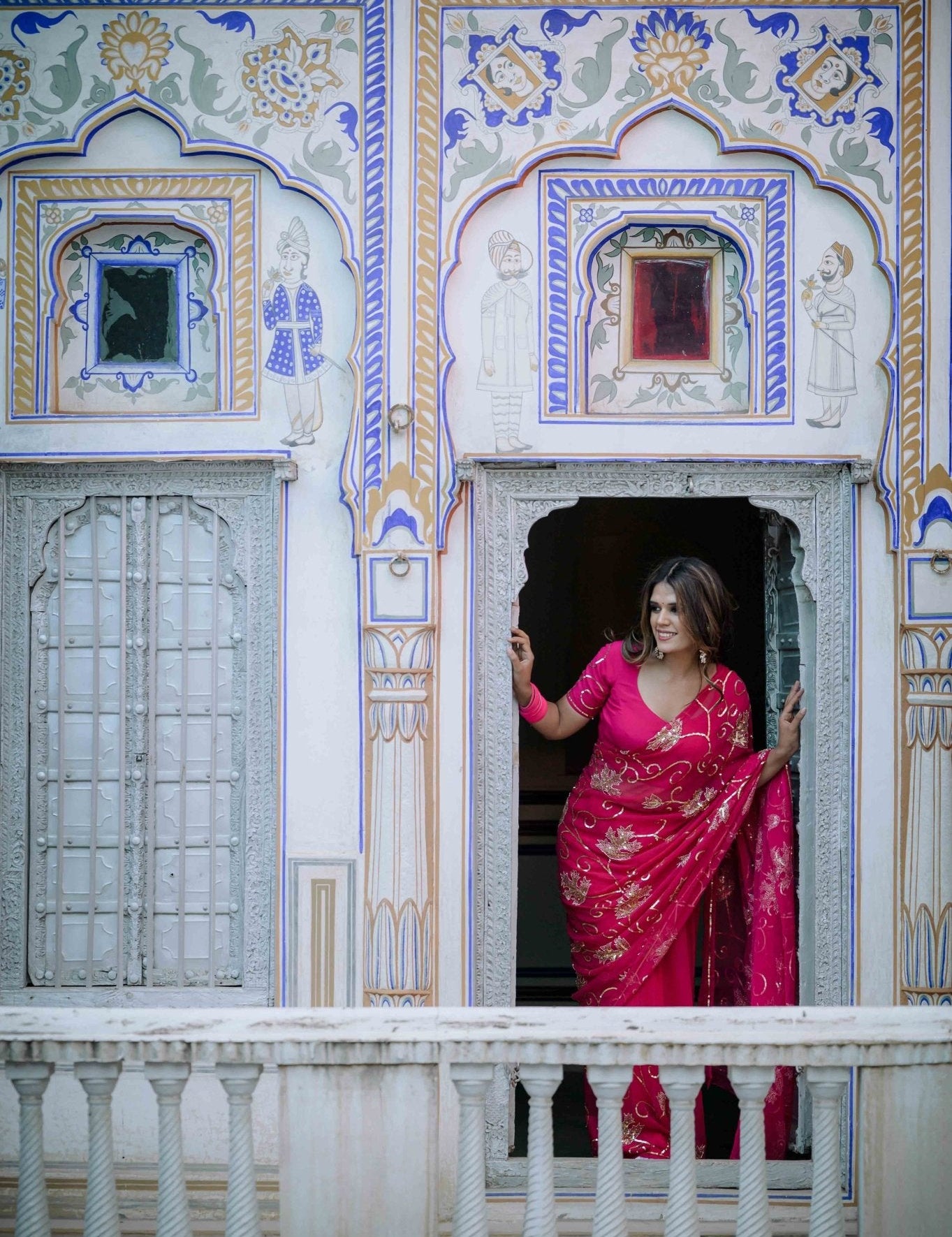 Maharani Pink Tari Saree - House of Baisa