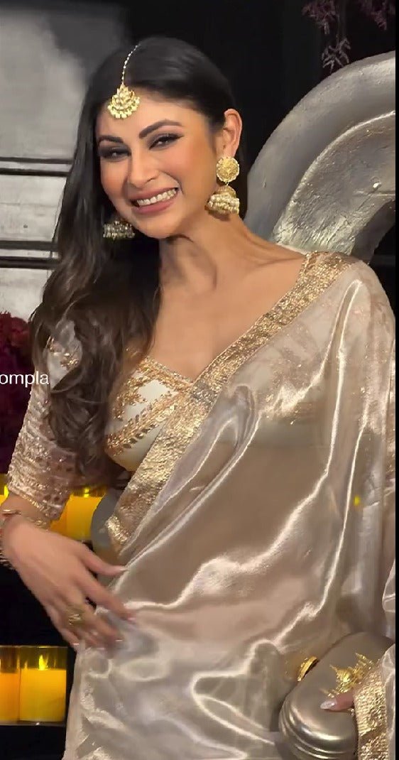 Mouny Satin Pure Gota Aangi Saree set - House of Baisa