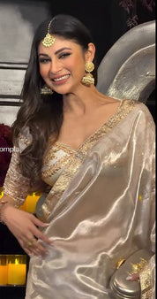 Mouny Satin Pure Gota Aangi Saree set - House of Baisa
