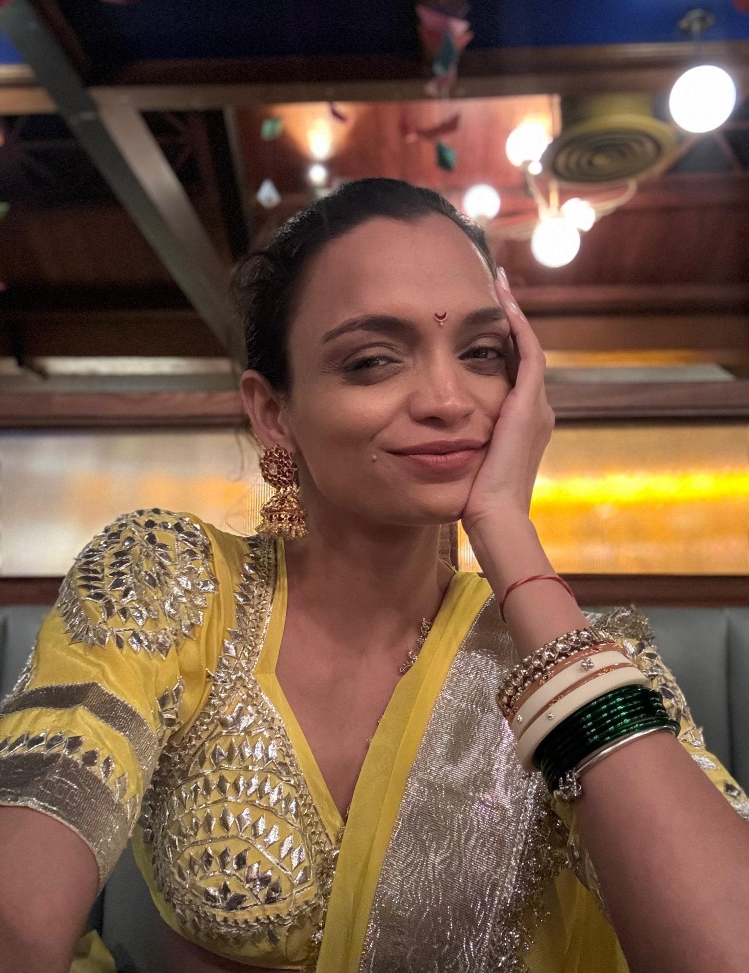 Nargis Yellow Aangi Blouse - House of Baisa