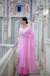 Pearl Pink Buta Saree - House of Baisa