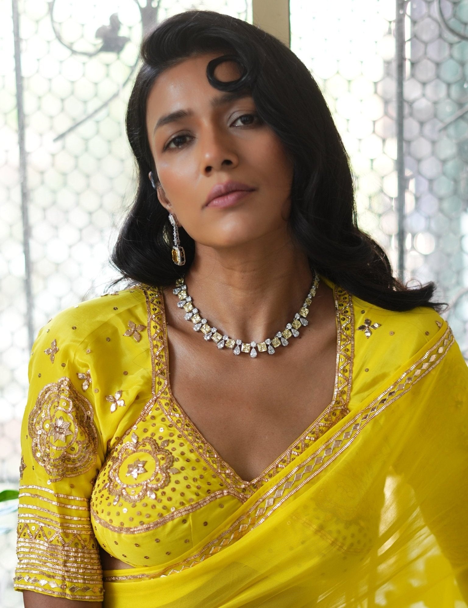 Peeli Aangi Blouse - House of Baisa