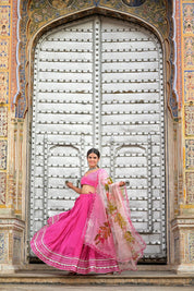 Periwinkle Gota Ghagra Set - House of Baisa
