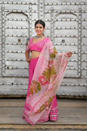 Periwinkle Gota Ghagra Set - House of Baisa