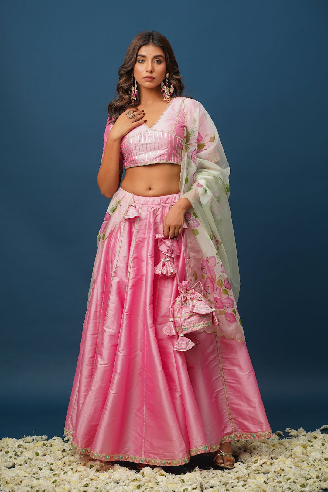 Pink Lehenga for Women – Rohini Satin Bridal & Festive Set - House of Baisa