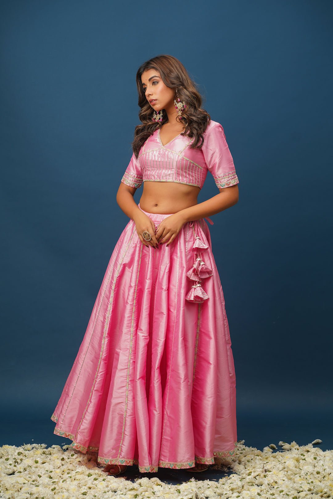 Pink Lehenga for Women – Rohini Satin Bridal & Festive Set - House of Baisa