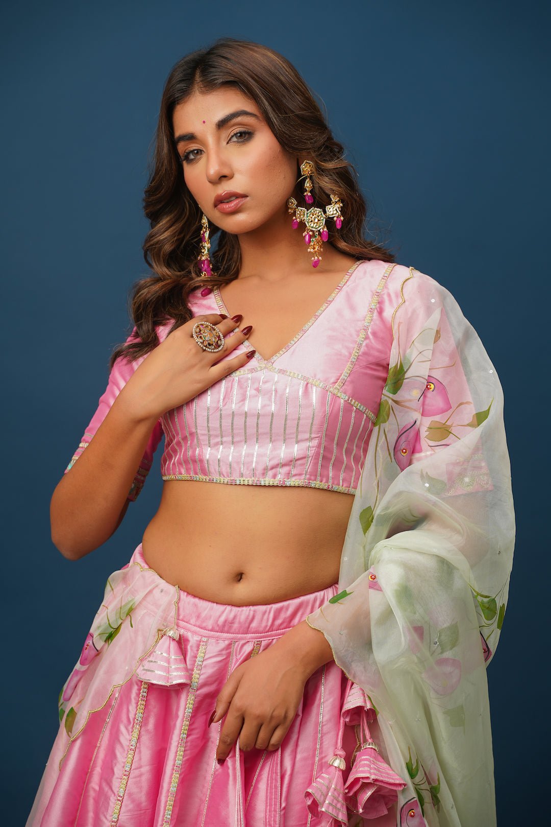 Pink Lehenga for Women – Rohini Satin Bridal & Festive Set - House of Baisa
