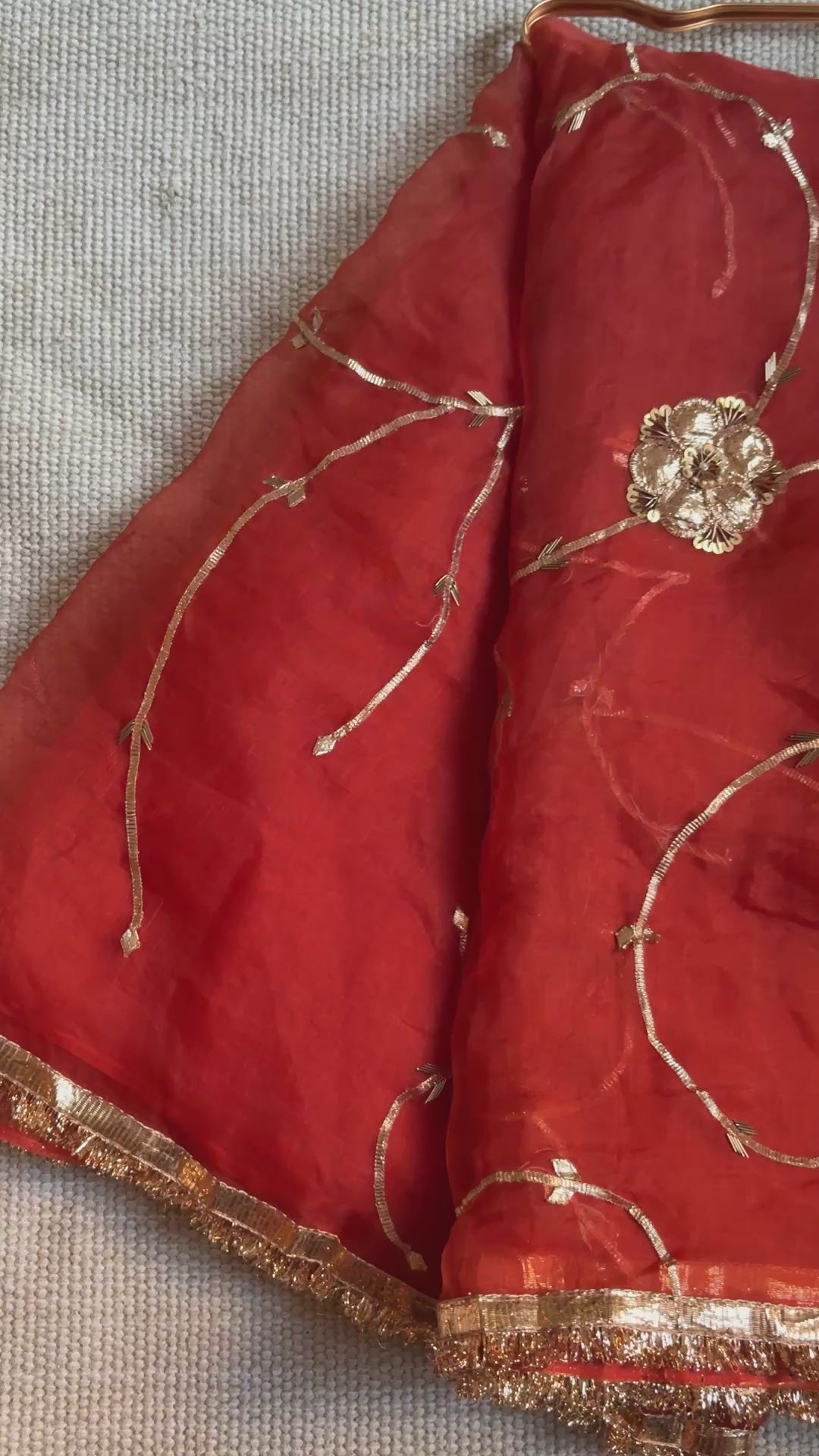 Chameli Pure Organza Gota Jaal Saree