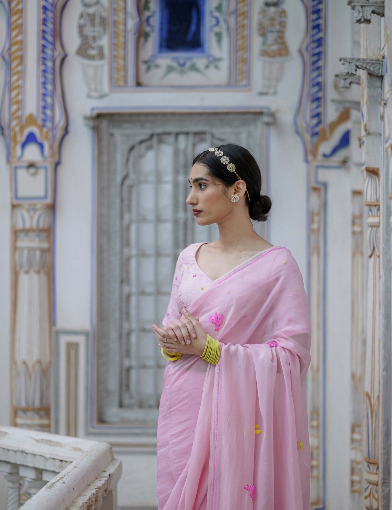 Rajrani Pink Buta Saree - House of Baisa