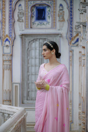 Rajrani Pink Buta Saree - House of Baisa