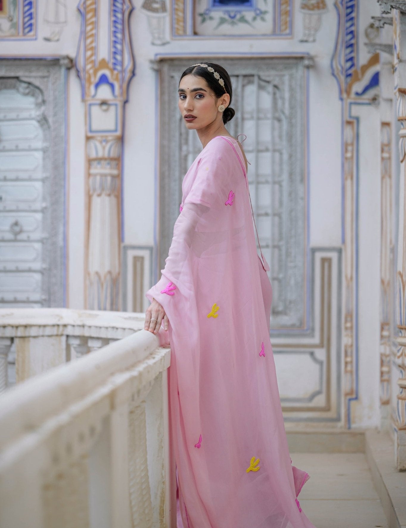 Rajrani Pink Buta Saree - House of Baisa