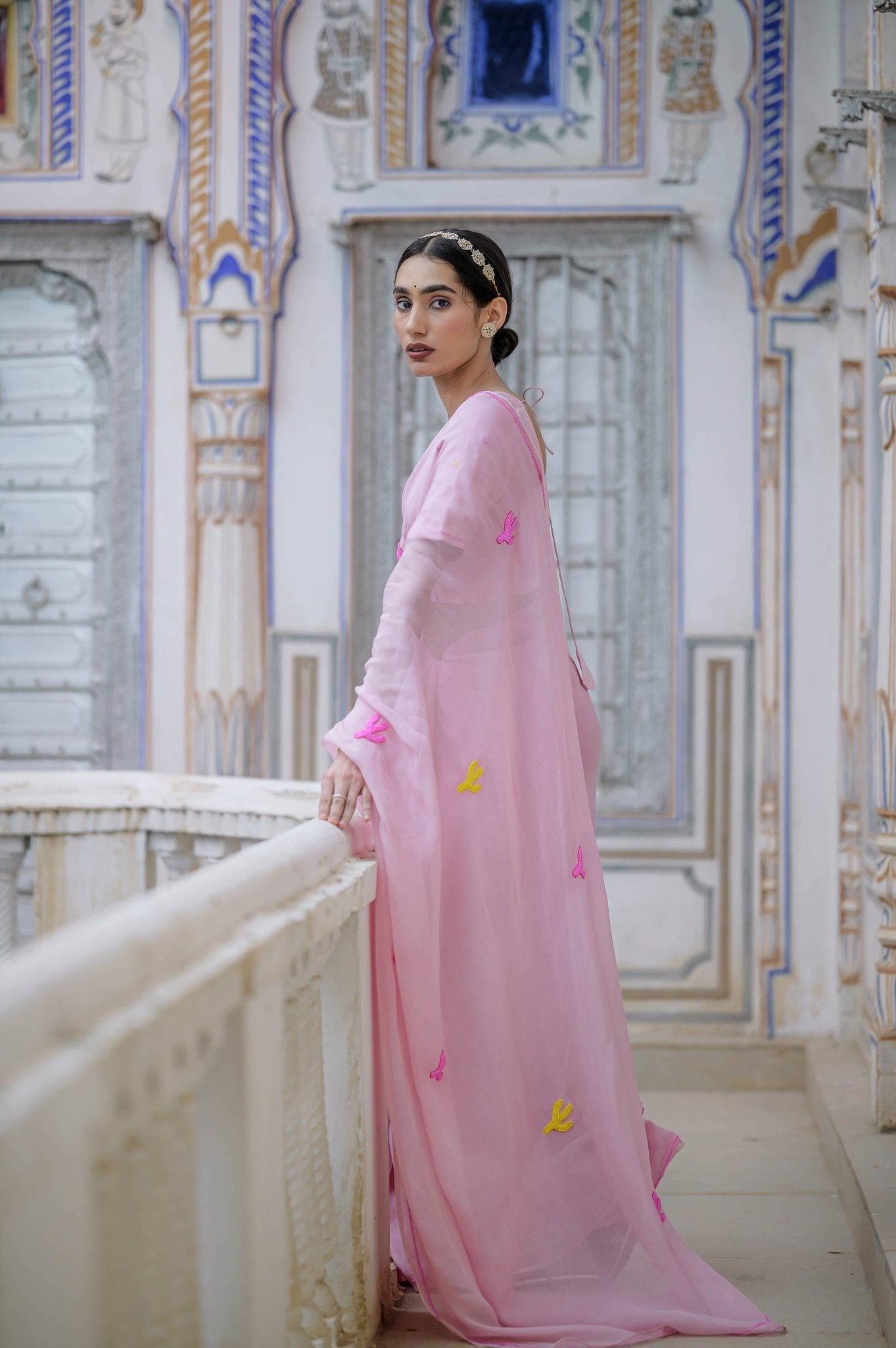 Rajrani Pink Buta Saree - House of Baisa